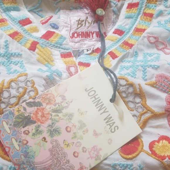 JOHNNY WAS MISSIO BLOUSE in NATURAL WHITE - Picture 8 of 8